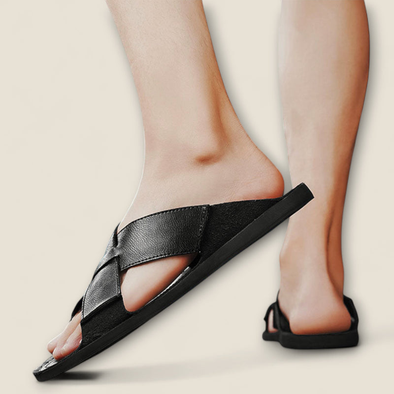 Diego - Leather Slip-On Sandals