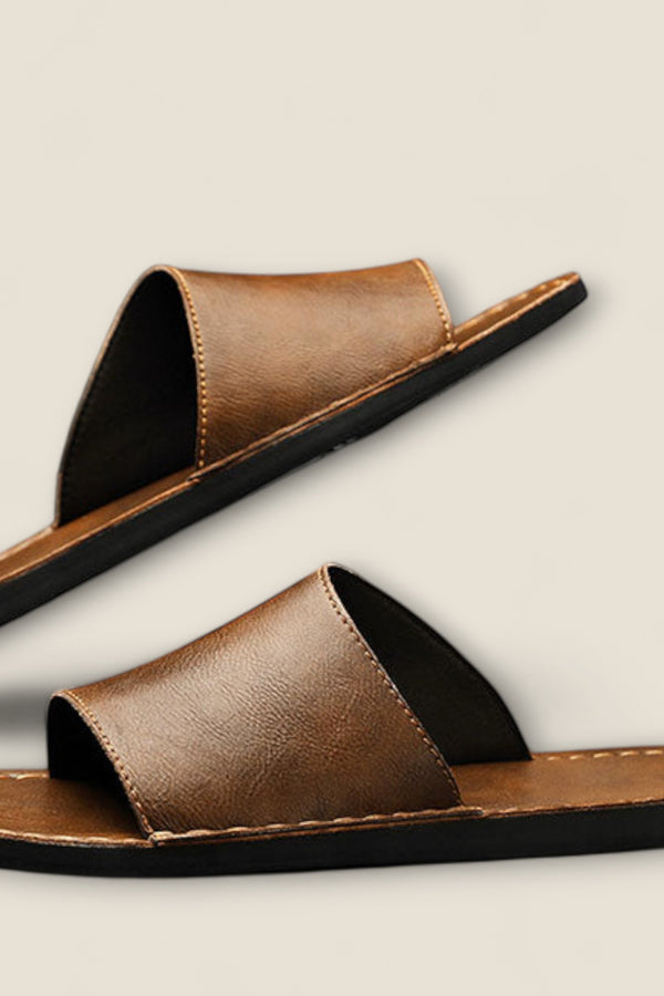 Sandro - Leather Slide Sandals for Effortless Style
