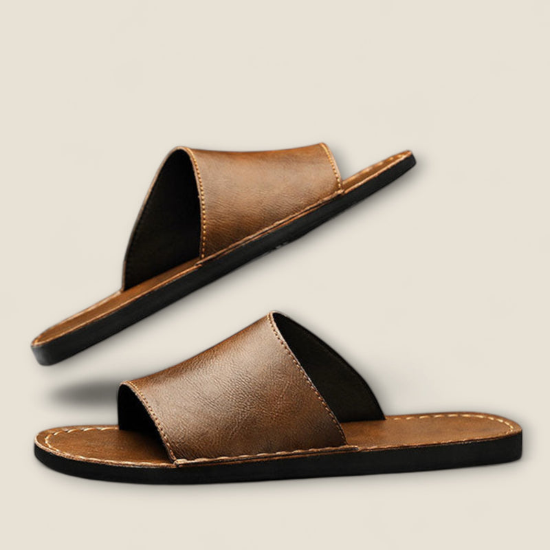 Sandro - Leather Slide Sandals for Effortless Style