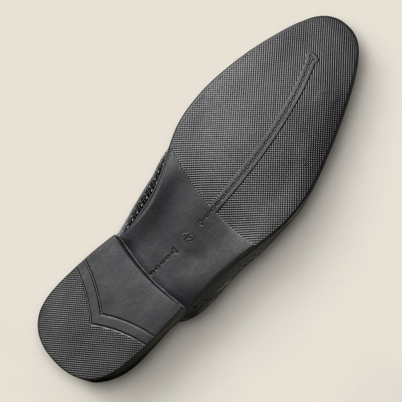 Giovanni - Perforated Leather Slip-On Mules