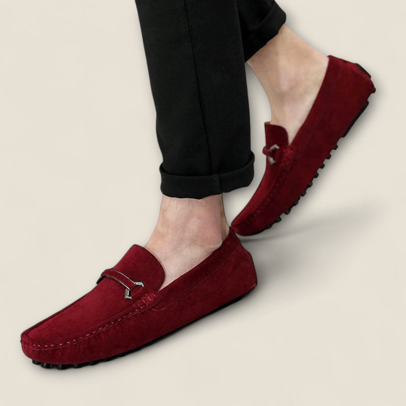 Leonardo - Suede Loafers with Bit Detail