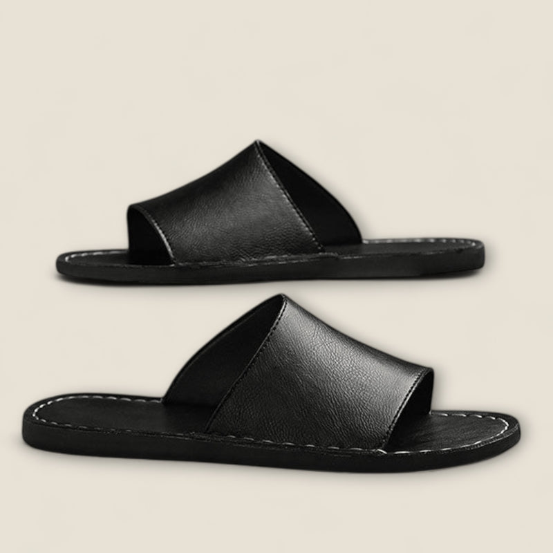 Sandro - Leather Slide Sandals for Effortless Style