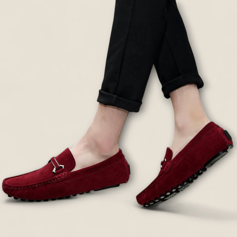 Leonardo - Suede Loafers with Bit Detail