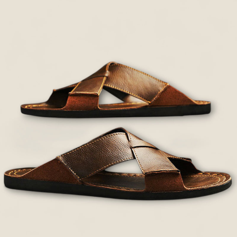 Diego - Leather Slip-On Sandals