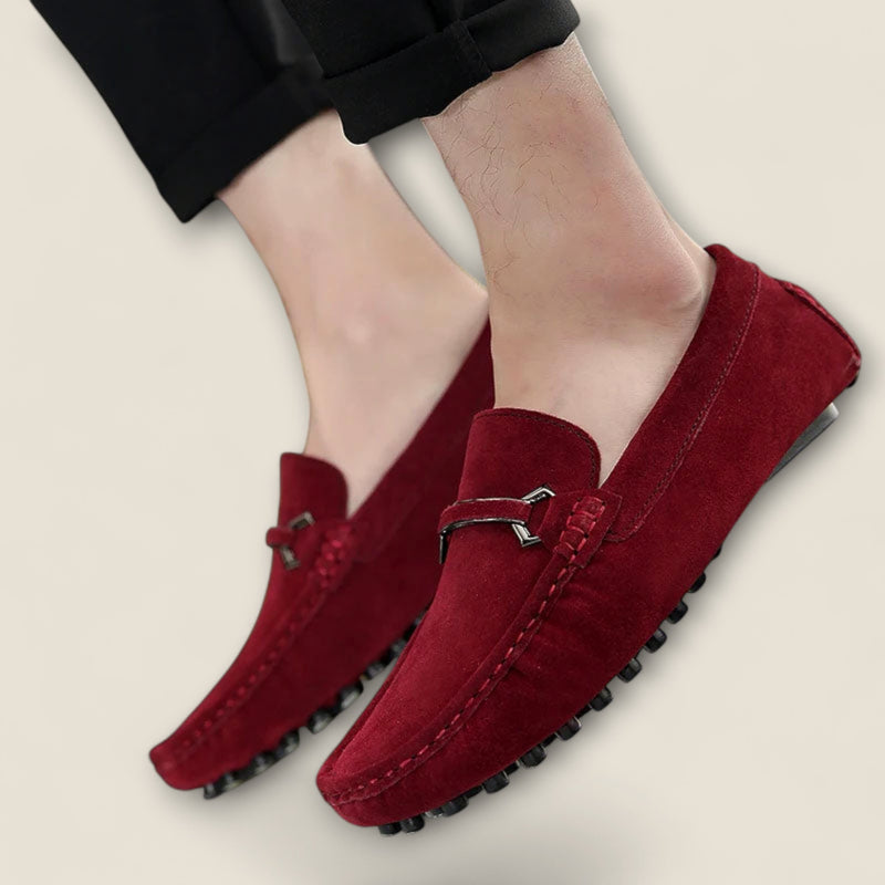 Leonardo - Suede Loafers with Bit Detail