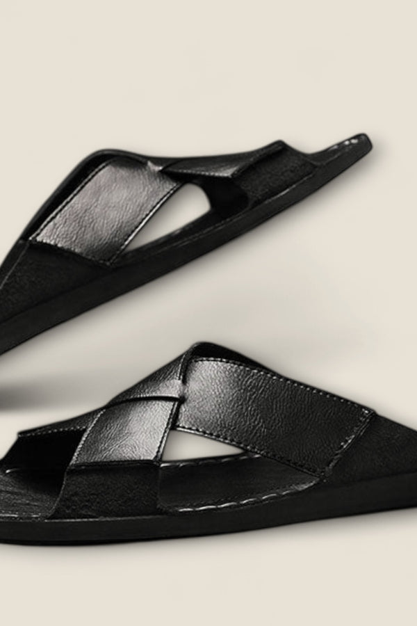 Diego - Leather Slip-On Sandals