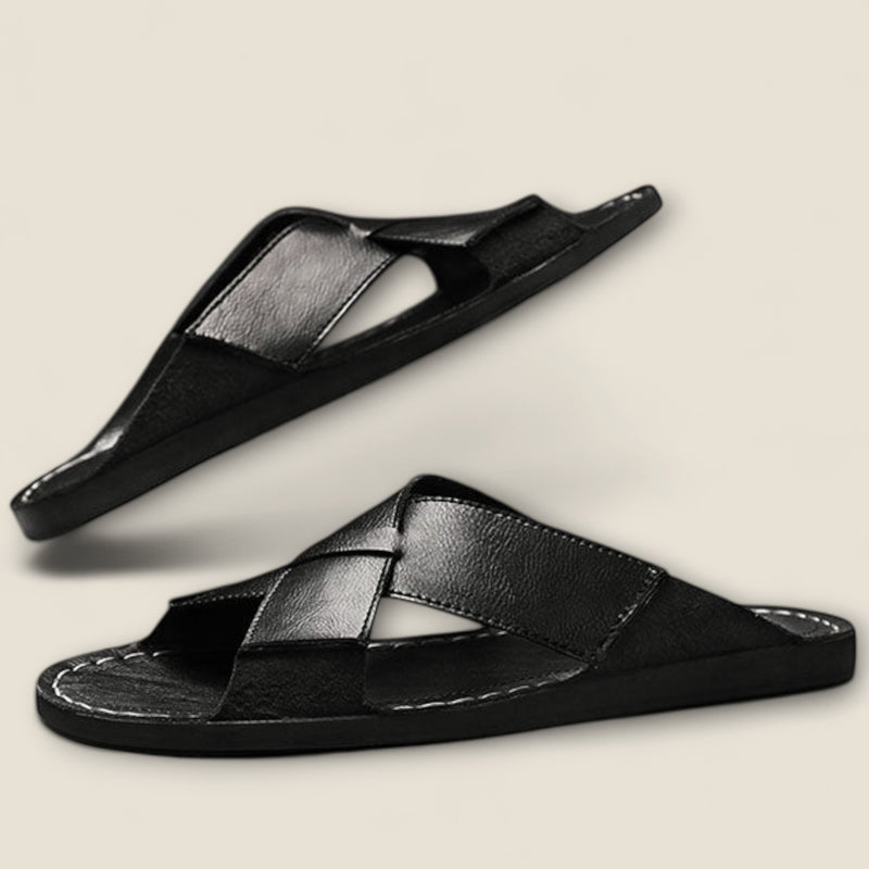 Diego - Leather Slip-On Sandals
