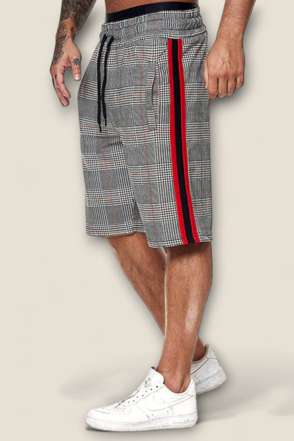 Serapio - Plaid and Stripe Lounge Shorts