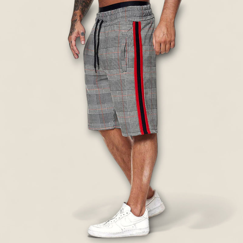 Serapio - Plaid and Stripe Lounge Shorts