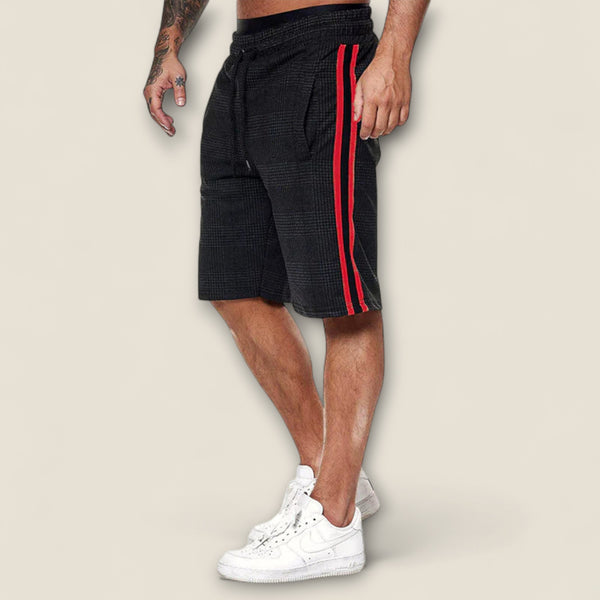 Serapio - Plaid and Stripe Lounge Shorts