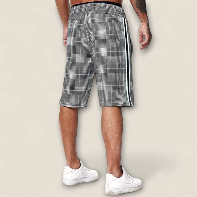 Serapio - Plaid and Stripe Lounge Shorts