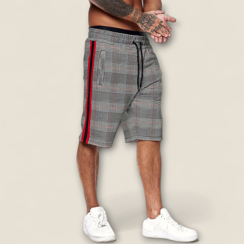 Serapio - Plaid and Stripe Lounge Shorts