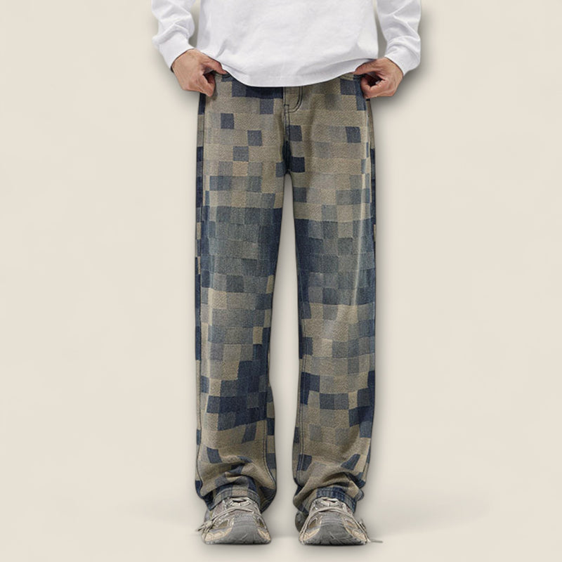 Ciro - Pixel Distressed Denim Jeans