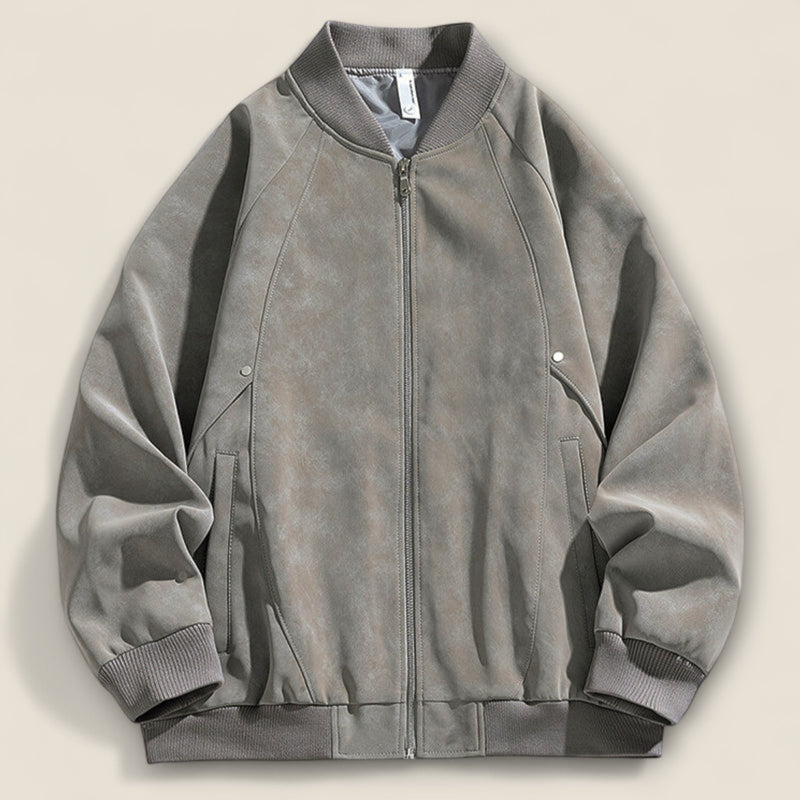 Alonso - Suede Bomber Coat