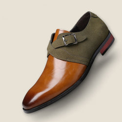 Grant - Leather Monk Strap Shoes