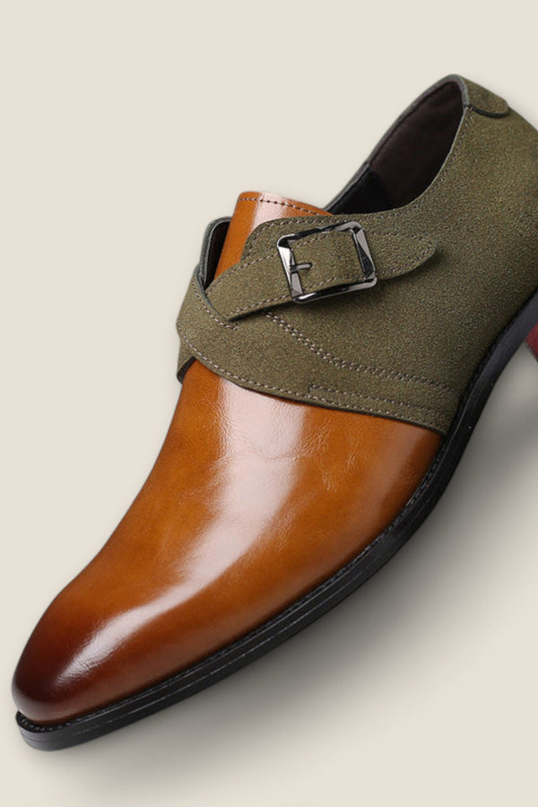 Grant - Leather Monk Strap Shoes