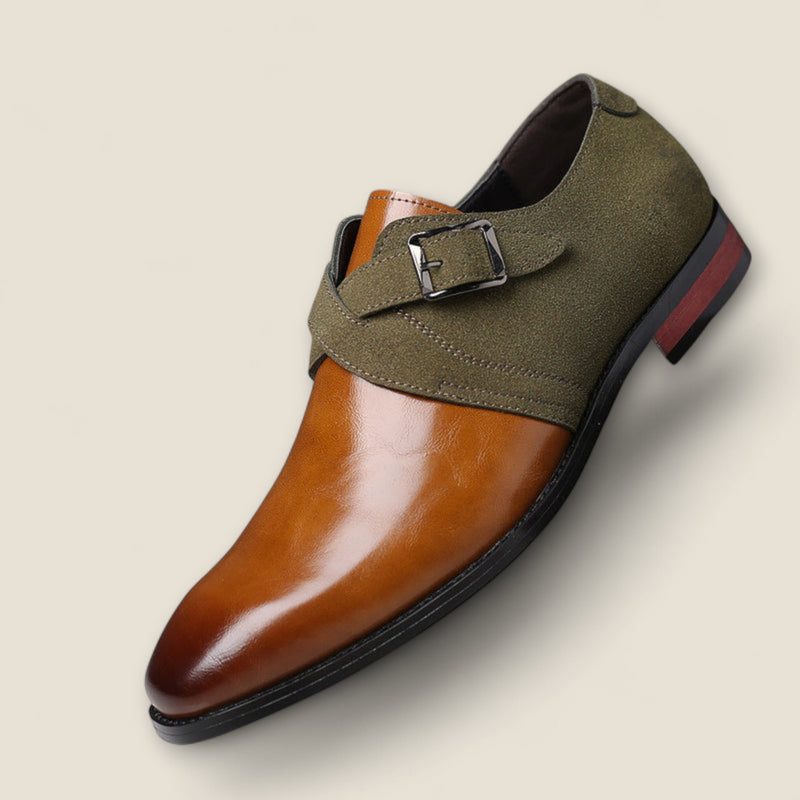 Grant - Leather Monk Strap Shoes