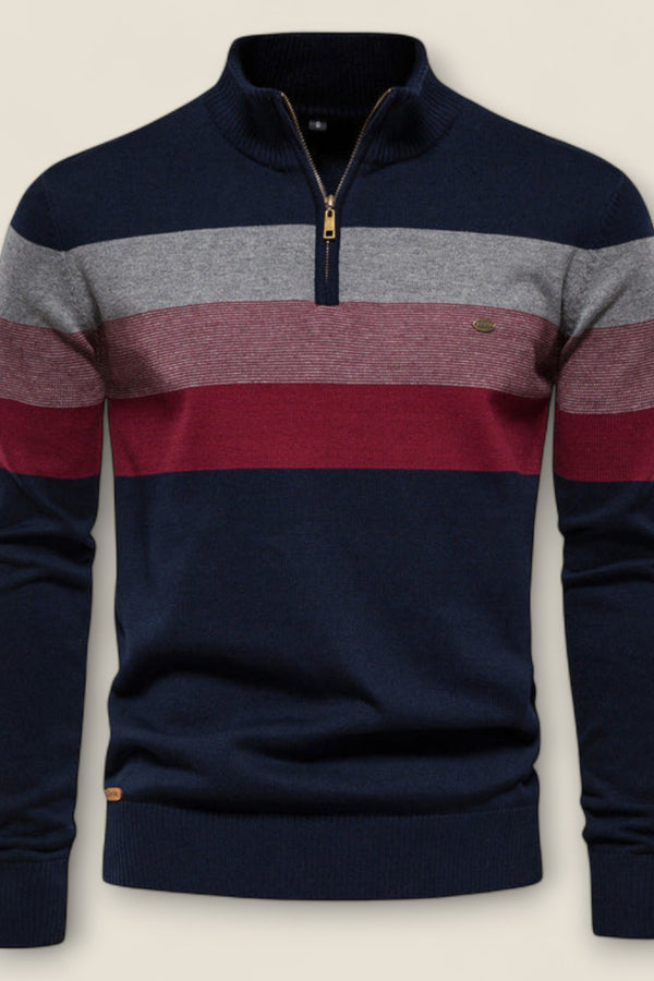 Raffaele - Cotton Quarter-Zip Sweater