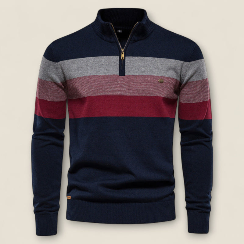Raffaele - Cotton Quarter-Zip Sweater
