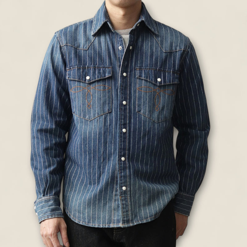 Leon - Striped Denim Shirt