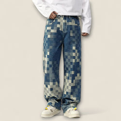Ciro - Pixel Distressed Denim Jeans