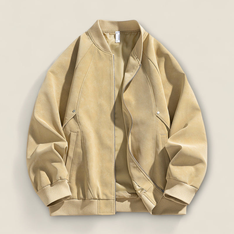 Alonso - Suede Bomber Coat