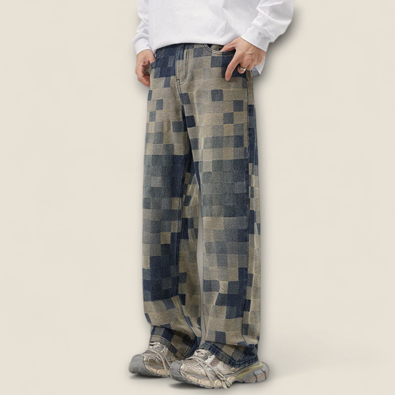 Ciro - Pixel Distressed Denim Jeans