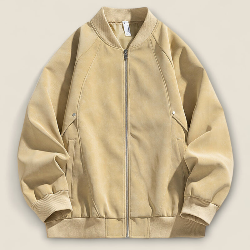 Alonso - Suede Bomber Coat
