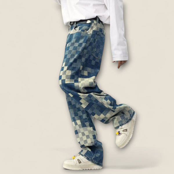 Ciro - Pixel Distressed Denim Jeans
