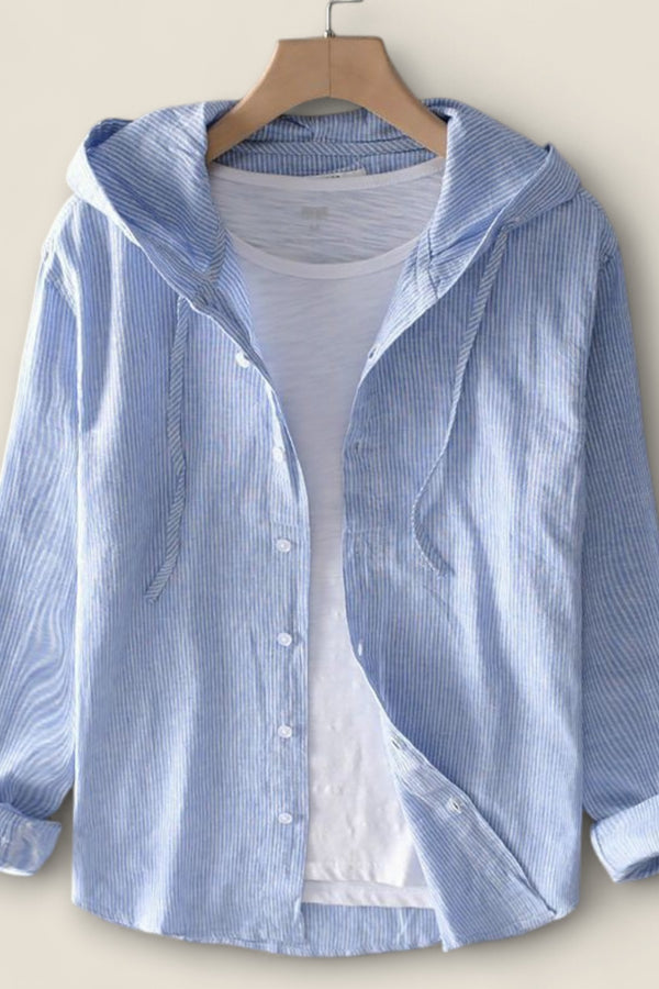 Nicolas - Linen Hooded Shirt