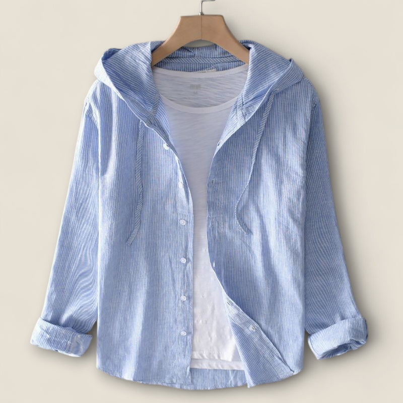 Nicolas - Linen Hooded Shirt