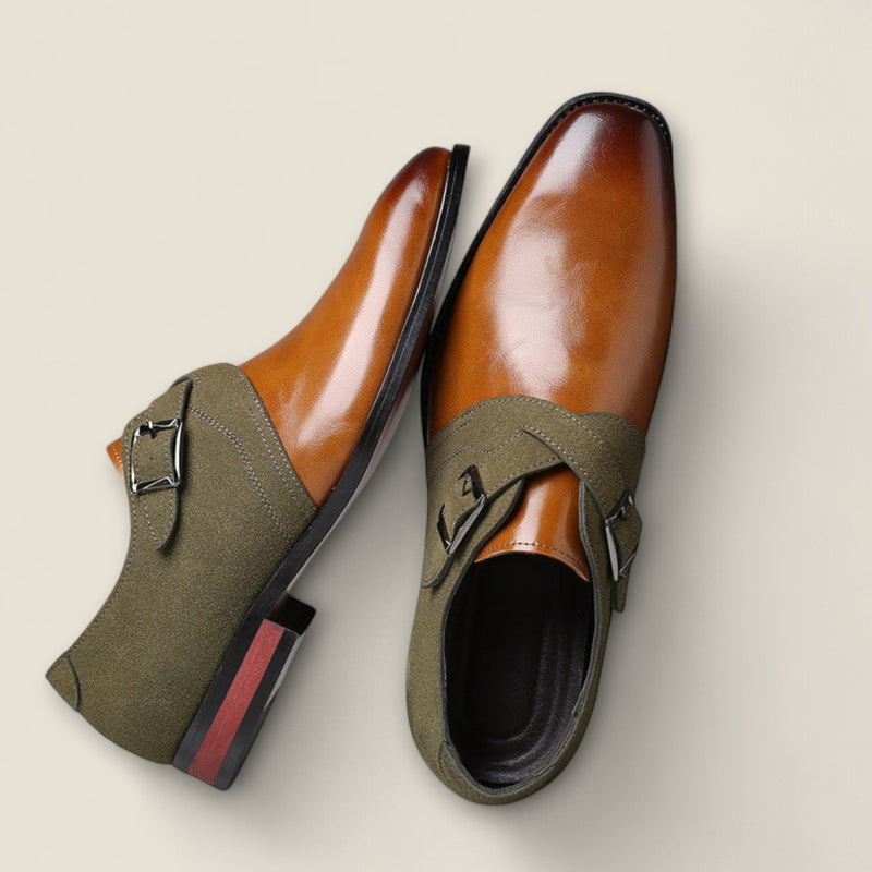 Grant - Leather Monk Strap Shoes
