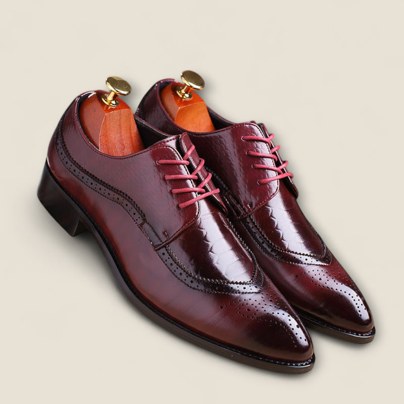Domenico - Embossed Wingtip Dress Shoes