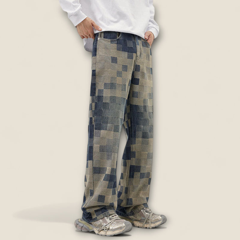 Ciro - Pixel Distressed Denim Jeans