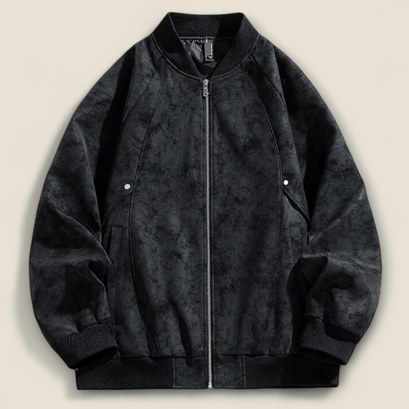 Alonso - Suede Bomber Coat