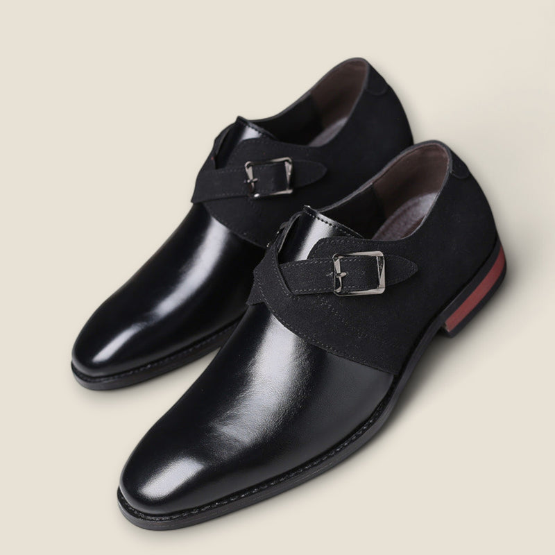 Grant - Leather Monk Strap Shoes