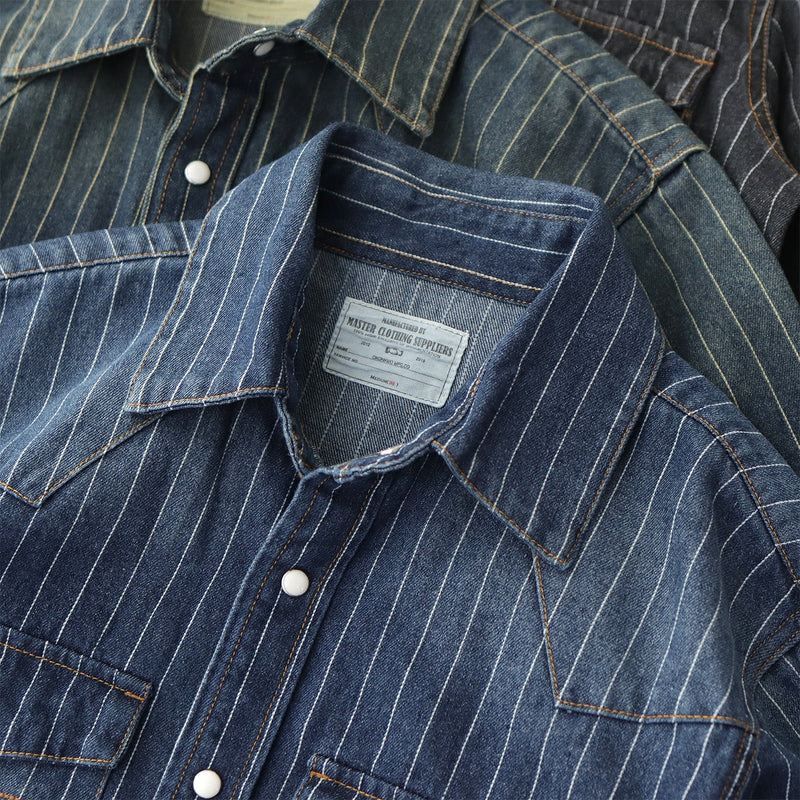 Leon - Striped Denim Shirt