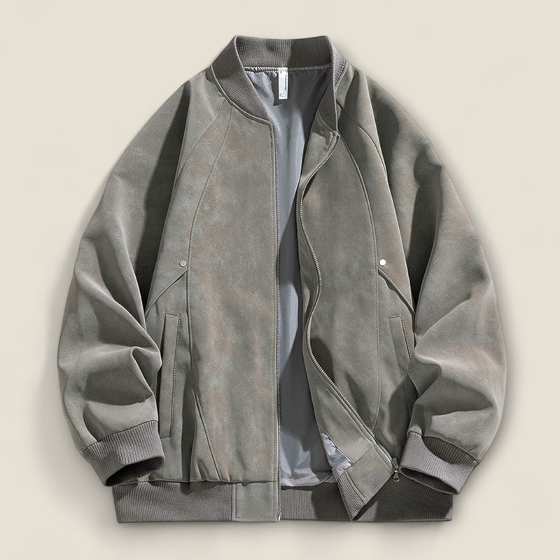 Alonso - Suede Bomber Coat