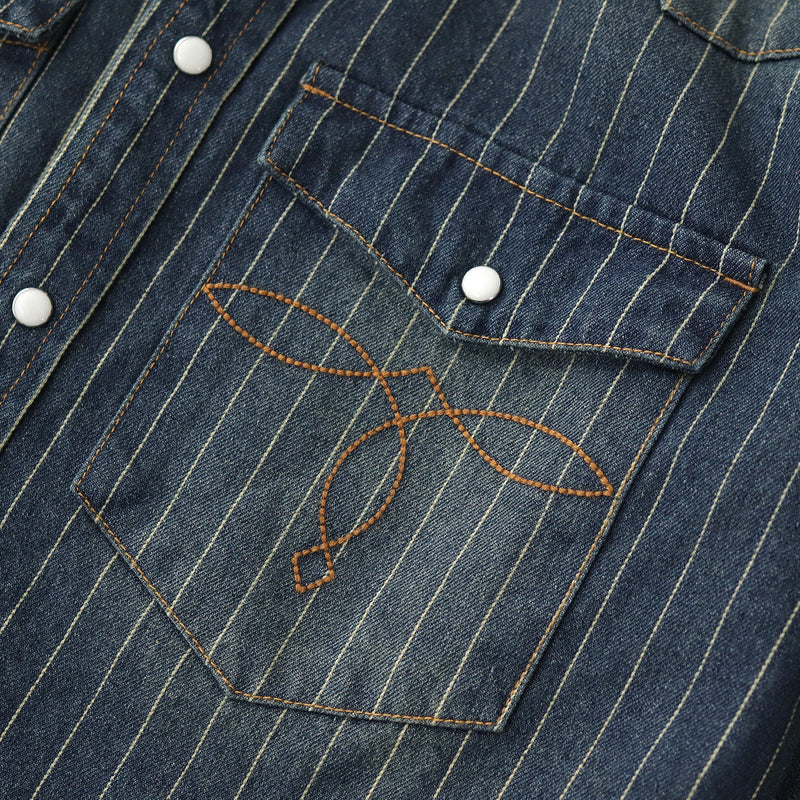 Leon - Striped Denim Shirt