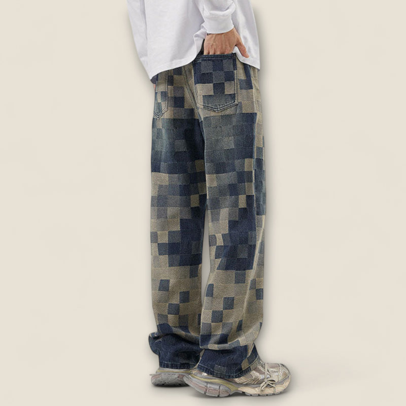 Ciro - Pixel Distressed Denim Jeans