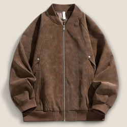 Alonso - Suede Bomber Coat