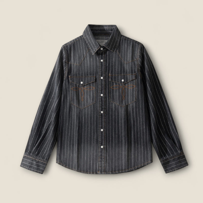 Leon - Striped Denim Shirt