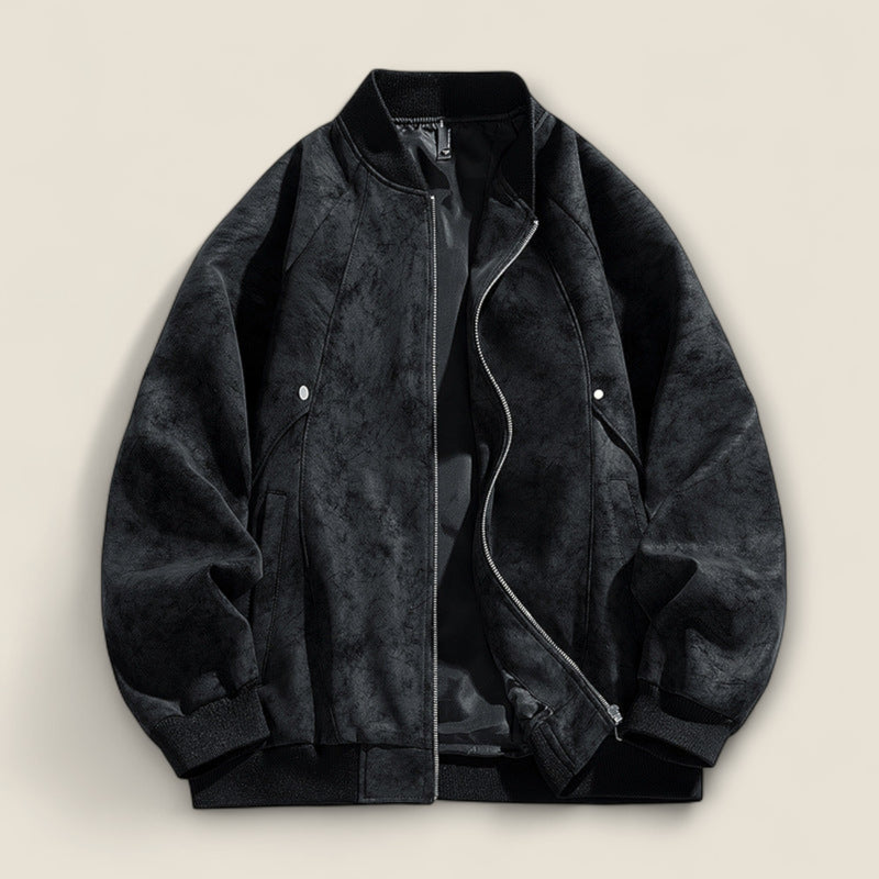 Alonso - Suede Bomber Coat