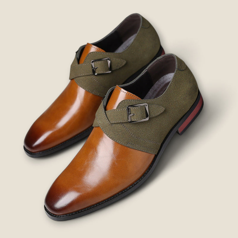Grant - Leather Monk Strap Shoes