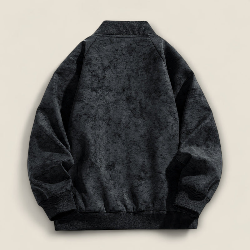 Alonso - Suede Bomber Coat