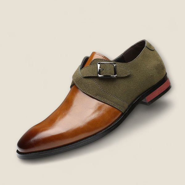 Grant - Leather Monk Strap Shoes