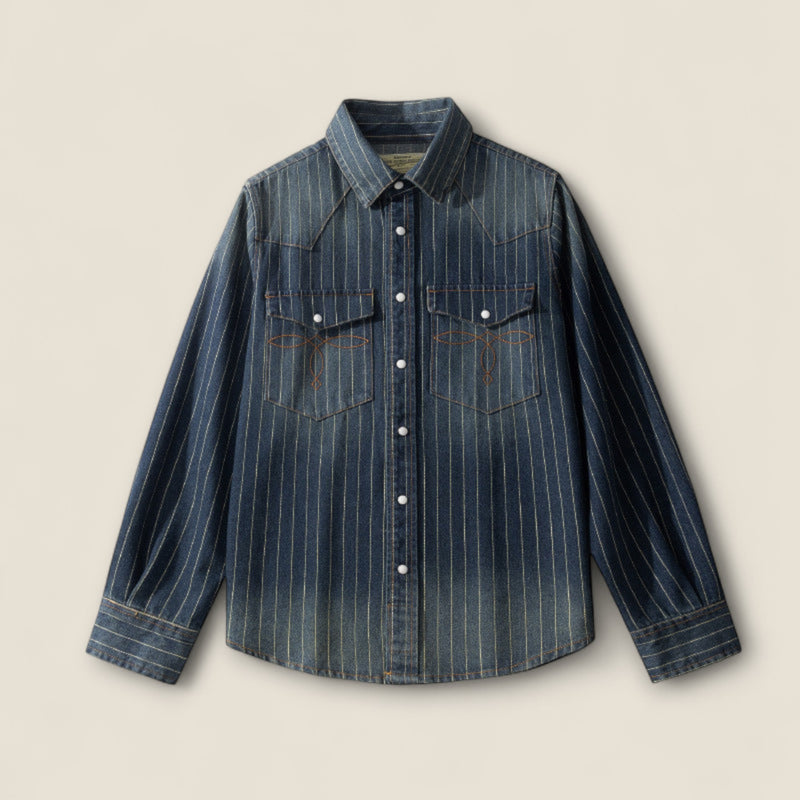 Leon - Striped Denim Shirt