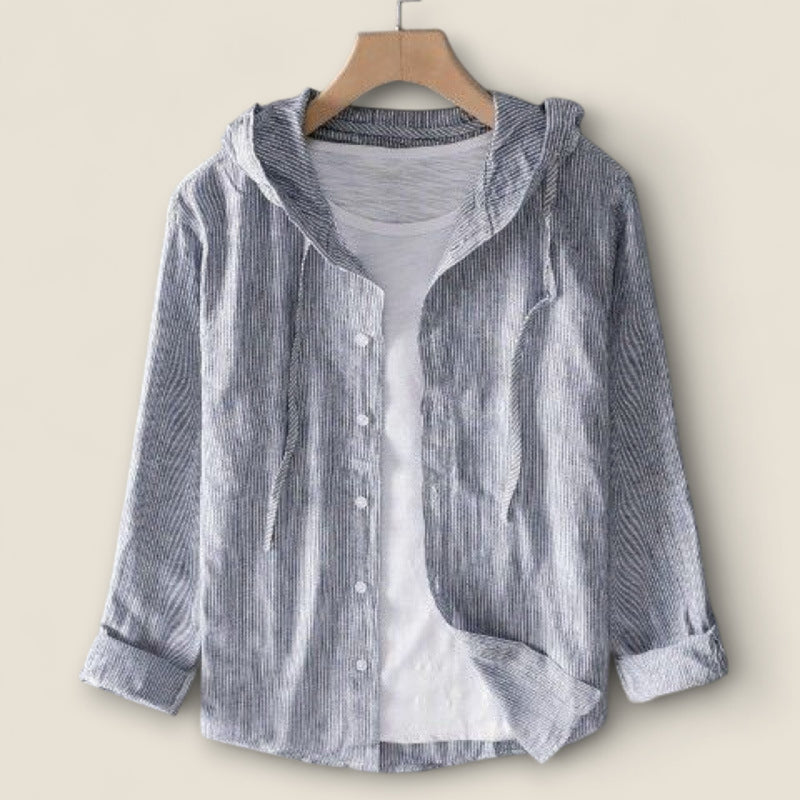 Nicolas - Linen Hooded Shirt