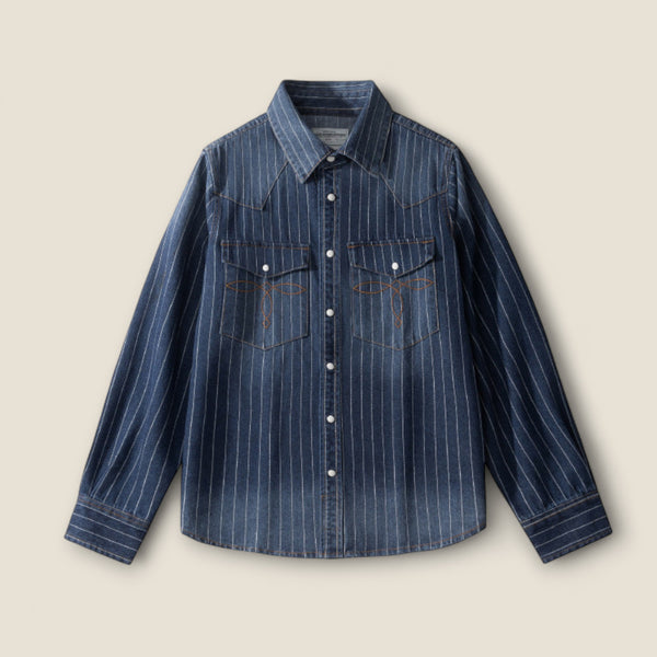 Leon - Striped Denim Shirt