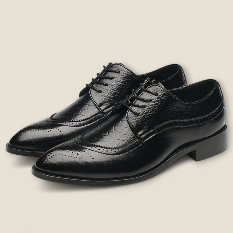 Domenico - Embossed Wingtip Dress Shoes